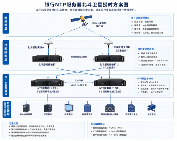 銀行北斗授時(shí)方案圖
