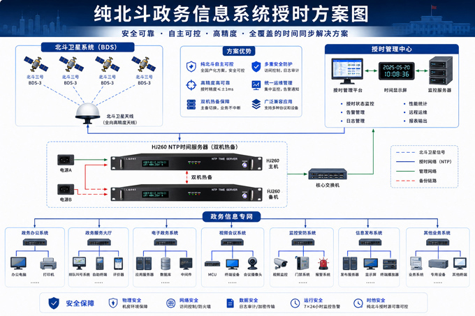 HJ260國產化NTP服務器推動政務信息系統(tǒng)安全授時建設