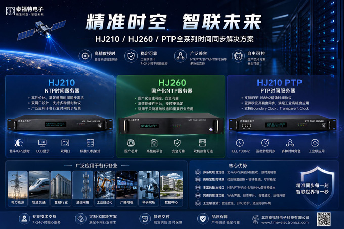 HJ210、HJ260和PTP時間服務器有什么區別？泰福特產品怎么選？