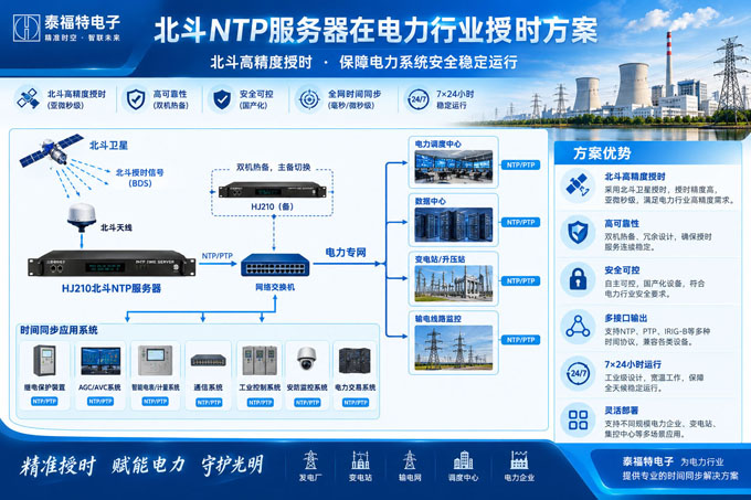 北斗NTP服務器在電力行業中的應用